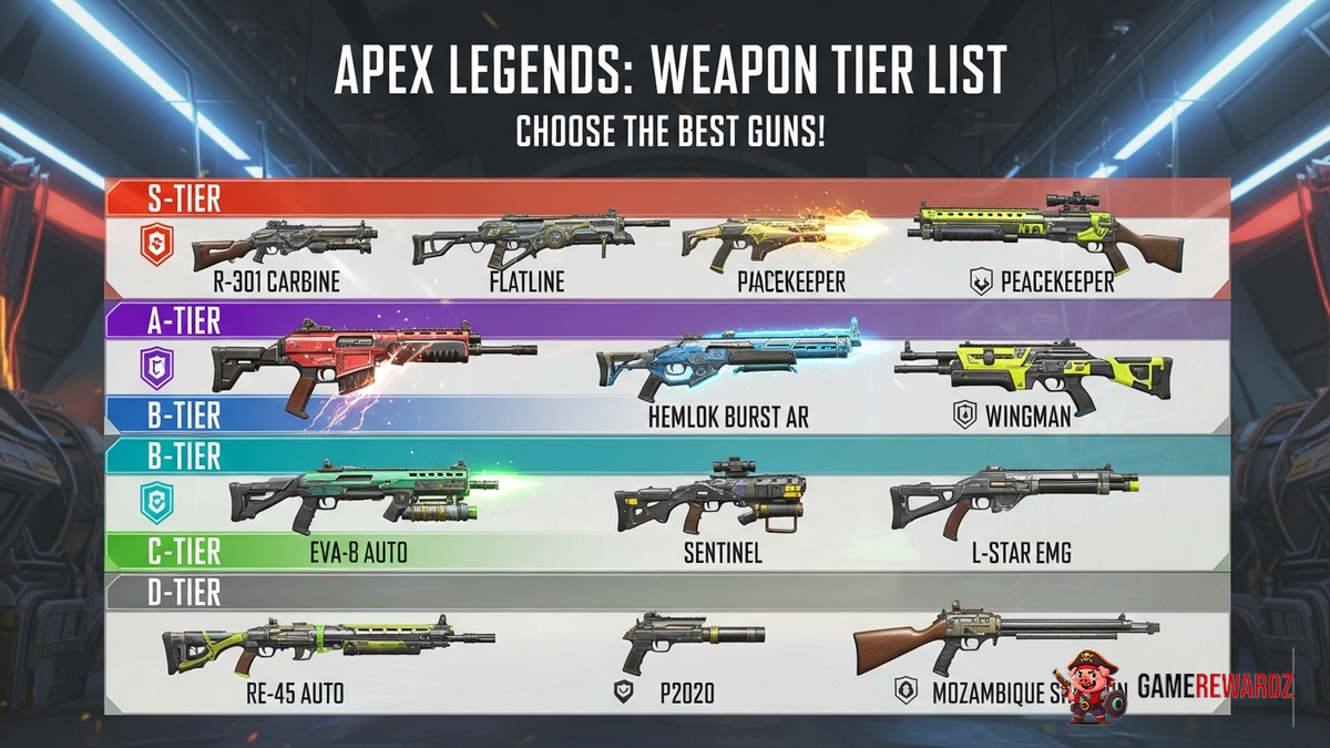 Apex Legends: Weapon Tier List – Choose the Best Guns!